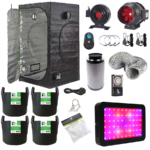 600w LED 1x1x1.8m Grow Tent Kit with Intake Fan
