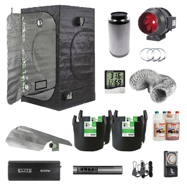 Elite 600w Dimmable 1x1x1.8m Grow Tent Kit
